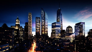 city buildings, cityscape, city, Manhattan, New York City