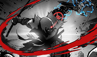 male anime character, fantasy art, Yaiba: Ninja Gaiden Z