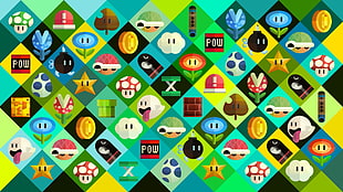 photo of Super Mario illustration HD wallpaper