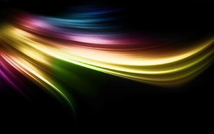 red and yellow neon light illustration HD wallpaper