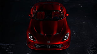 red luxury car, Dodge Viper, car