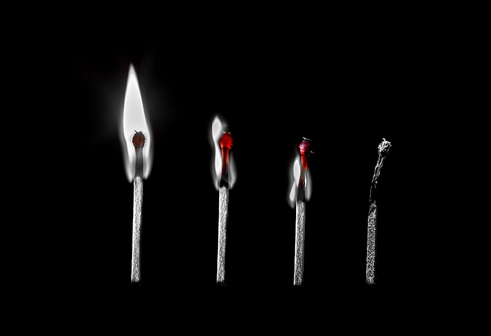 photo of ligthed matches HD wallpaper