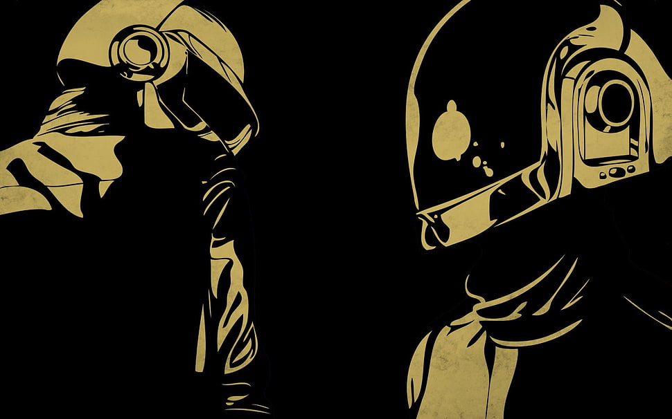 Daft Punk illustration HD wallpaper