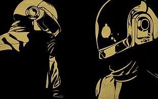 Daft Punk illustration HD wallpaper