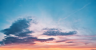 blue clouds, nature, sky