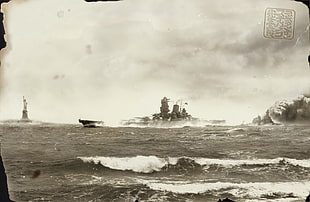 Statue of Liberty photo, Yamato, Battleship, vehicle, military HD wallpaper