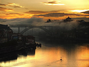 gray bridge, bridge, Porto, Portugal, cityscape