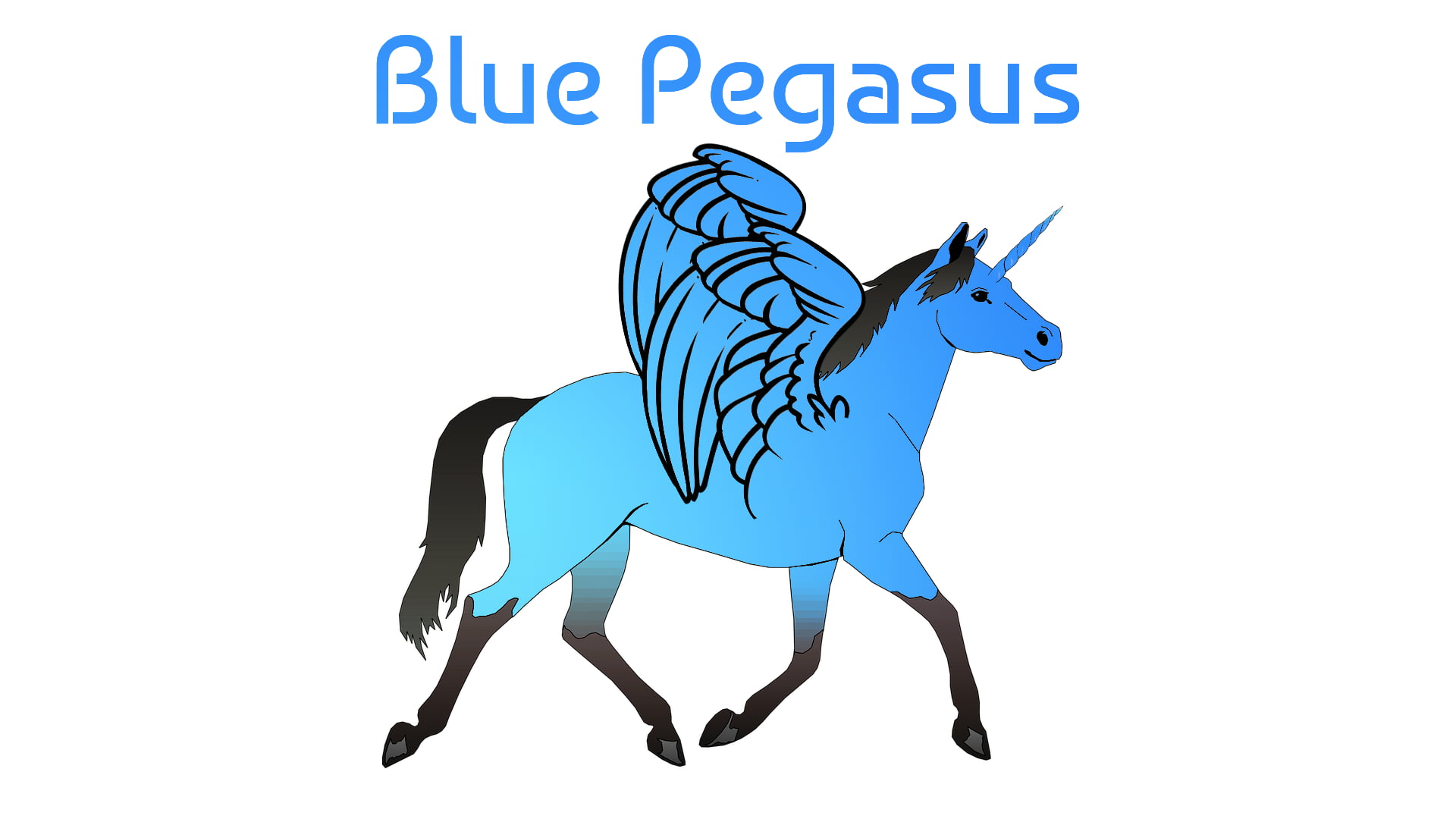 Blue Pegasus - wide 10