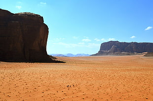 brown rock mountain wallpapert, desert, landscape
