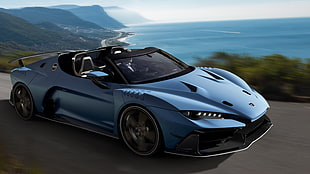 blue sports concept car