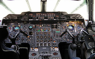black airplane cluster panel