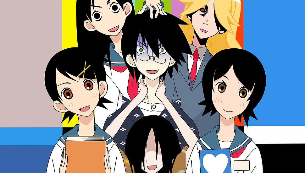 anime characters illustration, Sayonara Zetsubou Sensei, anime HD wallpaper
