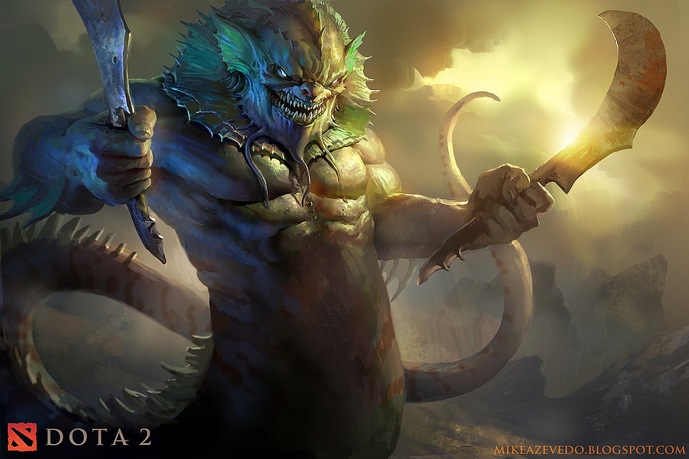 Dota 2 Slardar digital wallpaper HD wallpaper