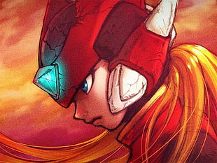 red rackman character illustration, Mega Man, Zero, Megaman Zero