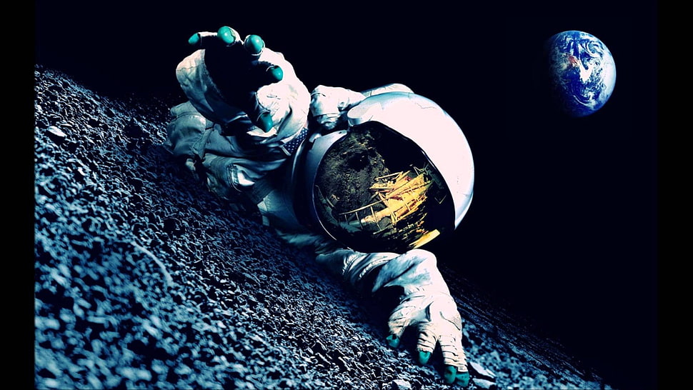 astronaut poster, space HD wallpaper
