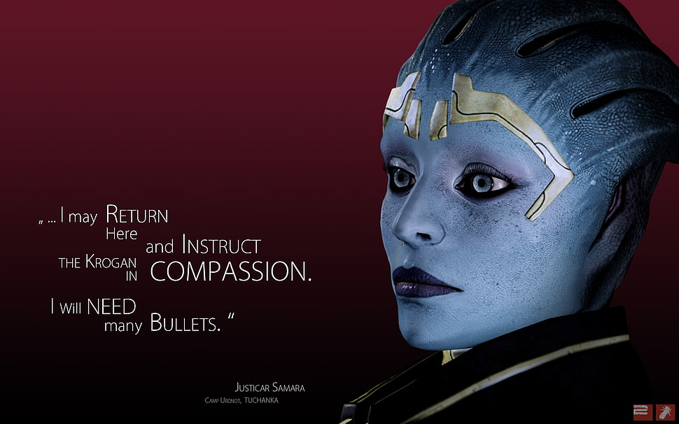Quotes of blue woman character HD wallpaper