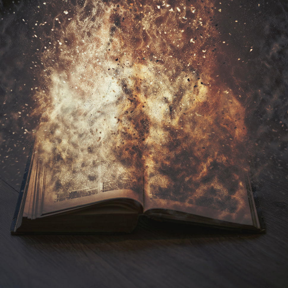 page of book burning HD wallpaper
