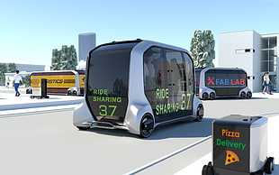 black and gray smart bus