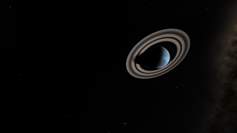 black and gray car subwoofer, space, Space Engine, planet, Uranus HD wallpaper