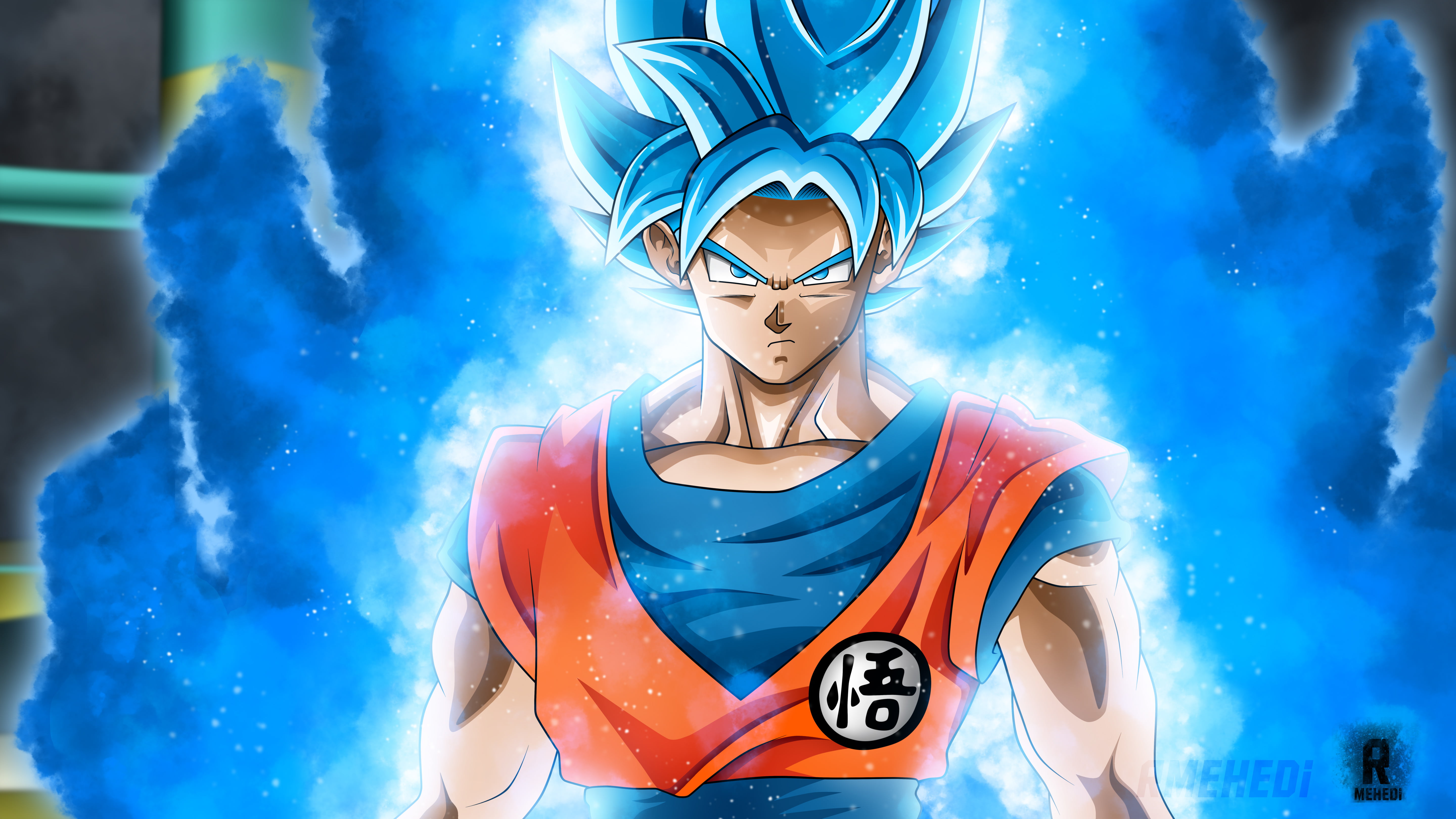 Super Saiyan God Goku illustration HD wallpaper | Wallpaper Flare