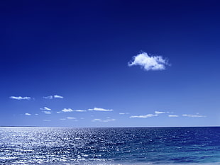 blue sky on sea horizon HD wallpaper