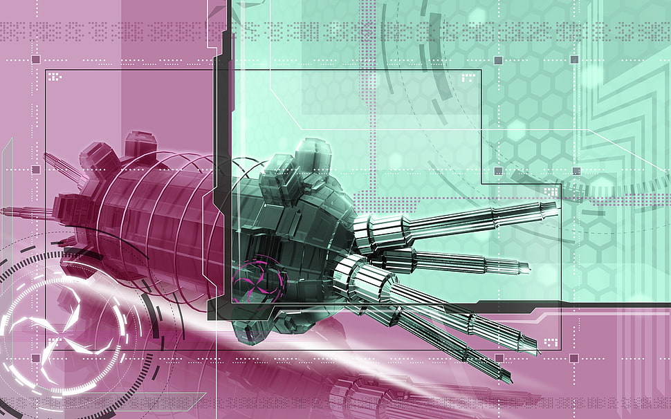 pink, black, and stainless steel laser device HD wallpaper