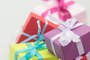 pile of gift boxes HD wallpaper