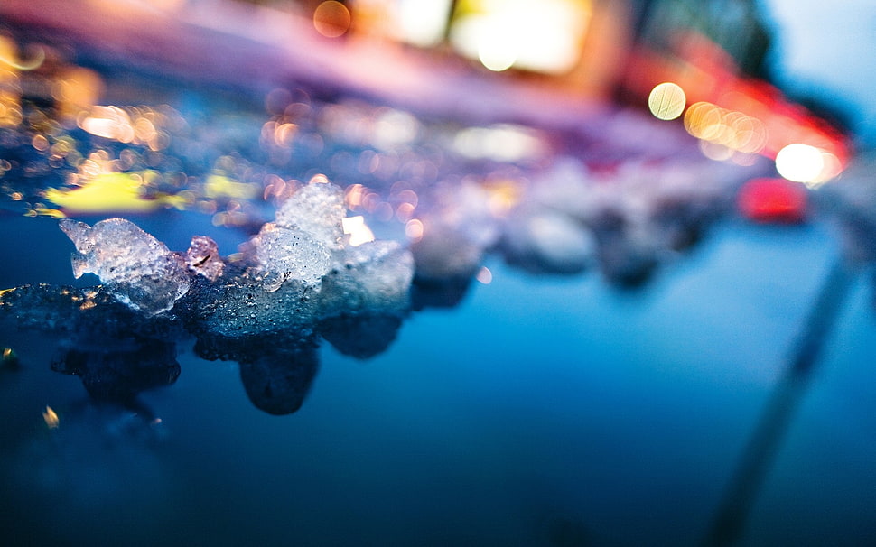 blurred lights HD wallpaper