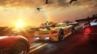 car racing digital wallpaper, The Crew, Ubisoft, video games, car