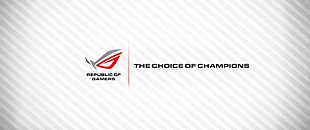Republic of Games The Choice of Champions advertisement, ASUS, logo, simple HD wallpaper