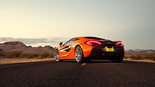 orange coupe, vehicle, sports car, McLaren, McLaren 570S