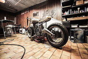 black and grey motorcycle HD wallpaper