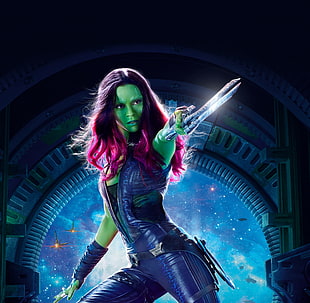 Gamora of Guardian of The Galaxy movie poster