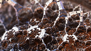white and brown rock, 3D fractal, abstract