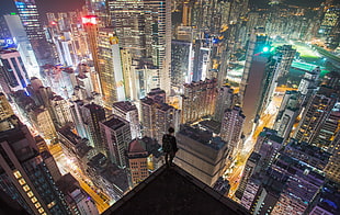 aerial view of city wallpaper, rooftopping, photography, Hong Kong