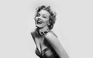 grayscale photo of Marilyn Monroe HD wallpaper