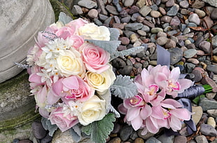 closeup photo of pink petaled flowers bouquets