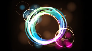 Circles,  Light,  Exposure,  Colorful HD wallpaper