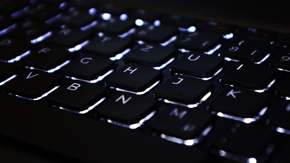black LED gaming computer keyboard, ASUS, keyboards, computer HD wallpaper