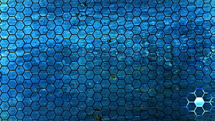 pattern, digital art, blue background HD wallpaper