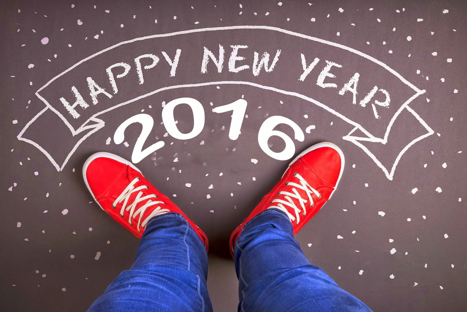 pair of red low-top sneakers, New Year, typography, sneakers
