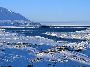 bird eye view of ice berg