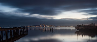 photography of body of water under gray sky, montevideo