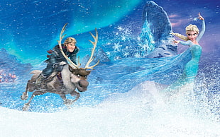 Frozen (movie), Princess Elsa, Sven (Frozen), Kristoff (Frozen) HD wallpaper