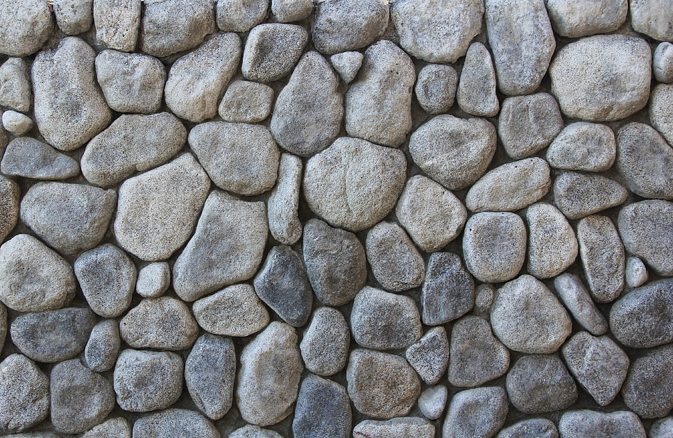 gray pebble lot, texture, rock HD wallpaper