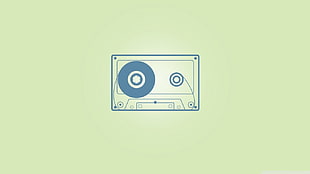 black and blue cassette tape, minimalism, cassette, audio, music HD wallpaper