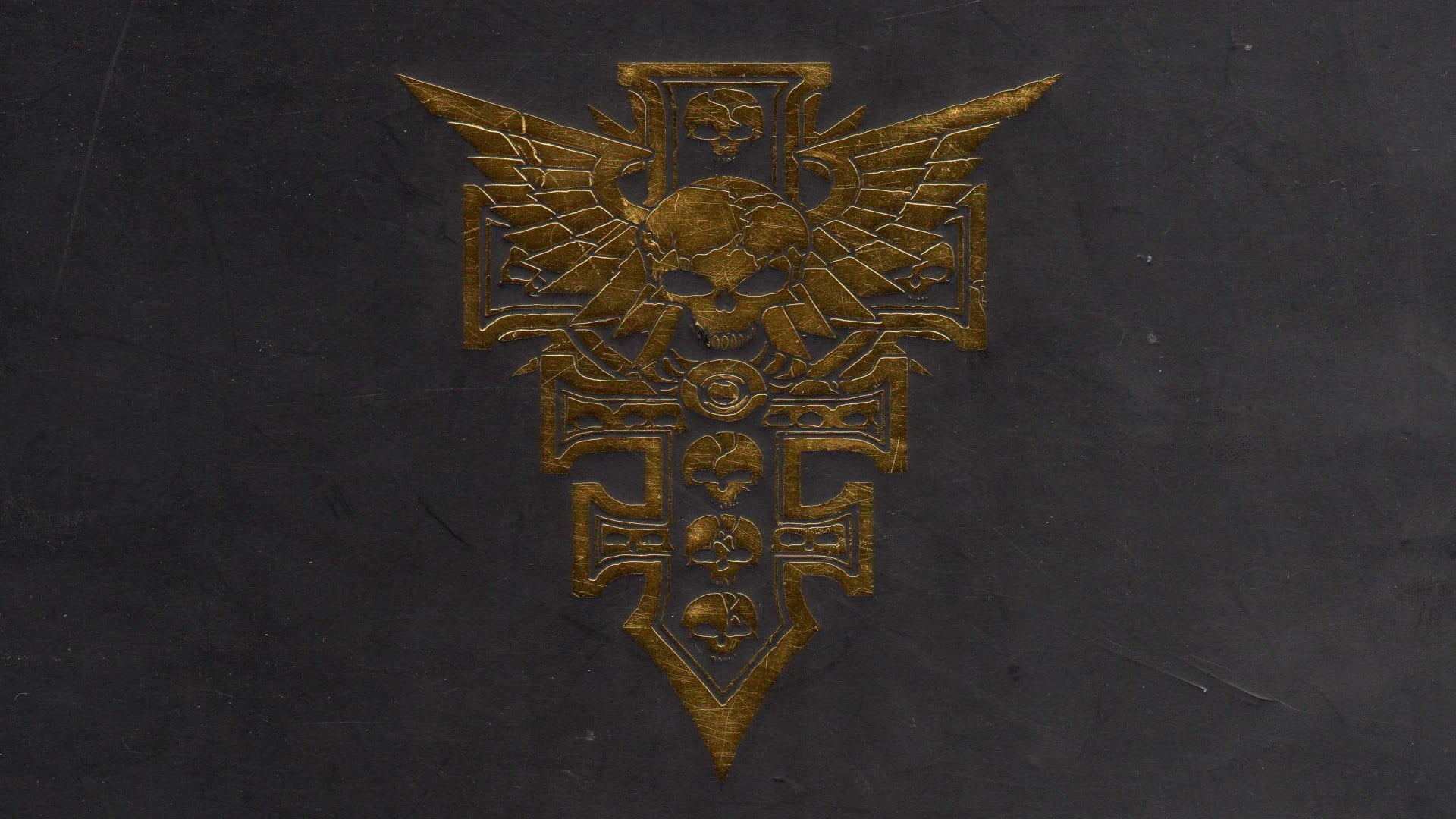 brown skull with wings logo, Warhammer 40,000