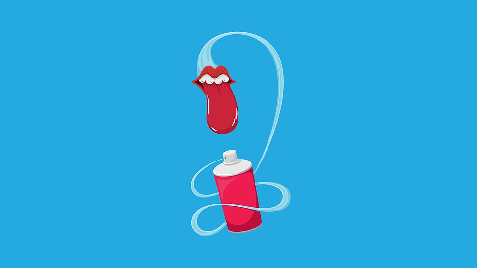 red and white bottle illustration, minimalism HD wallpaper