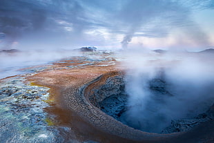 volcanic site photo, Iceland, landscape, nature HD wallpaper