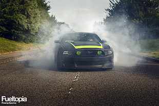 black vehicle, Ford Mustang, car, Ford USA, RTR HD wallpaper